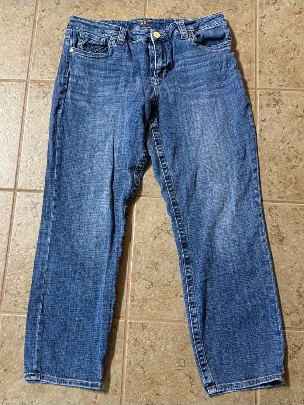 KUT from the Kloth Reese High Rise Straight Leg Jeans - Size 14